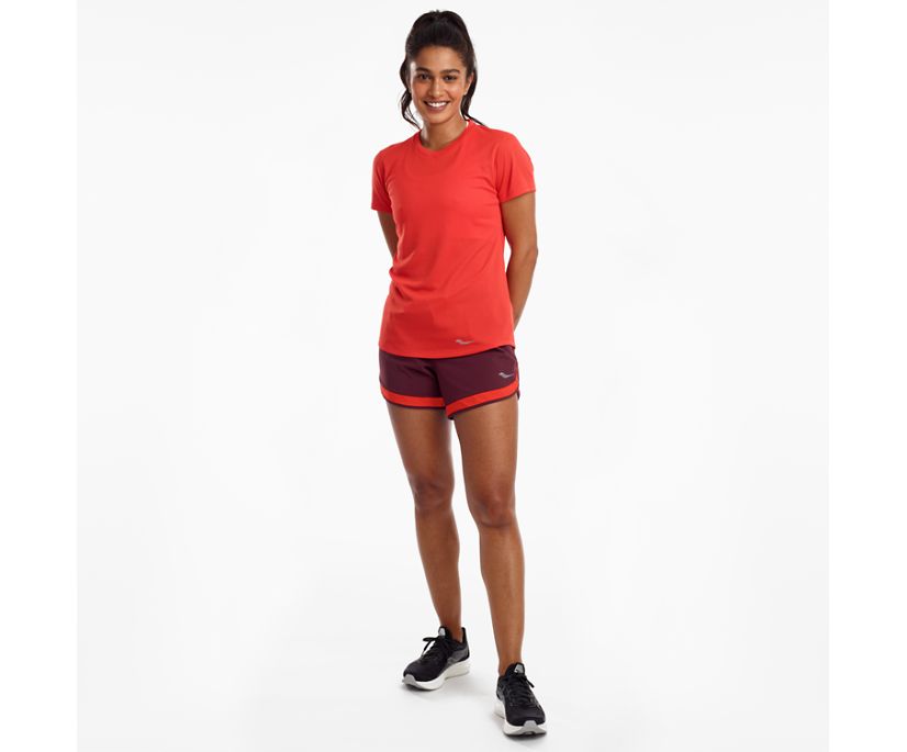 Saucony Stopwatch Short Sleeve Women's Shirts Red | Canada 301GSOL